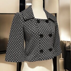 NEW White House Black Market Knit Cropped Sweater Jacket w 3/4 Sleeves  NWOT